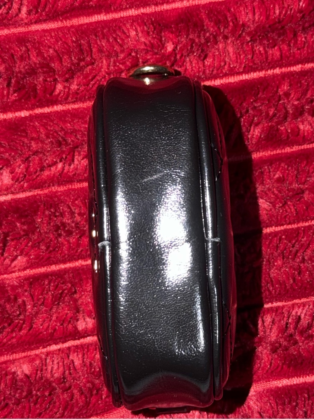 ALDO Black Quilted Mini Crossbody with Gold Chain Strap - Picture 7 of 8